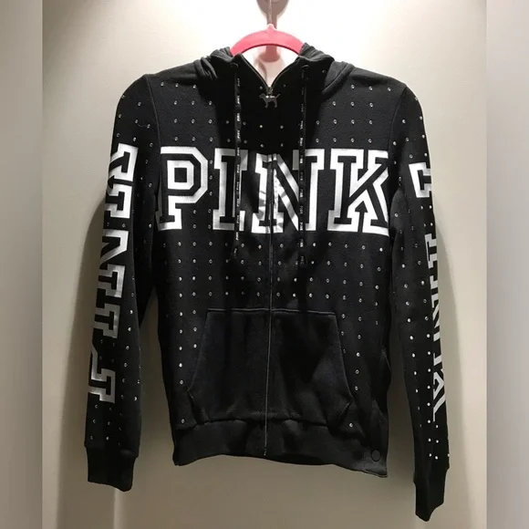 Vs pink victorias secret pink bling hoodie - Picture 1 of 5